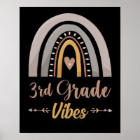 3rd Grade Vibes Rainbow Third Grade Back to School