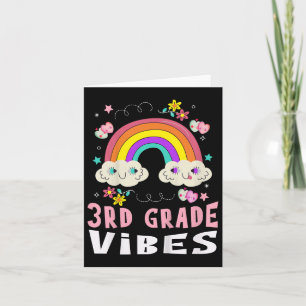 3rd Grade Vibes School Pupil 1st Day Back To Schoo Card