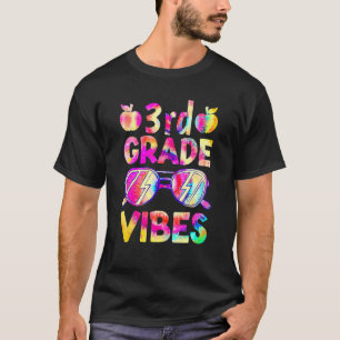 3rd Grade Vibes Tie Dye Sunglasses Back To School  T-Shirt