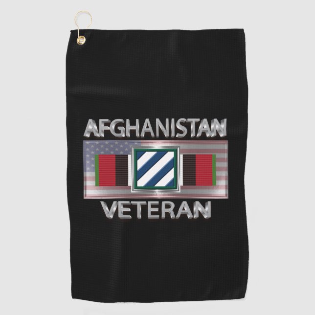 3rd Infantry Division Afghanistan Veteran Golf Towel (Front)