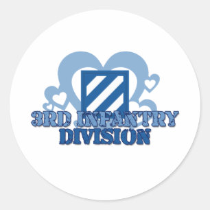 3rd Infantry Division Classic Round Sticker