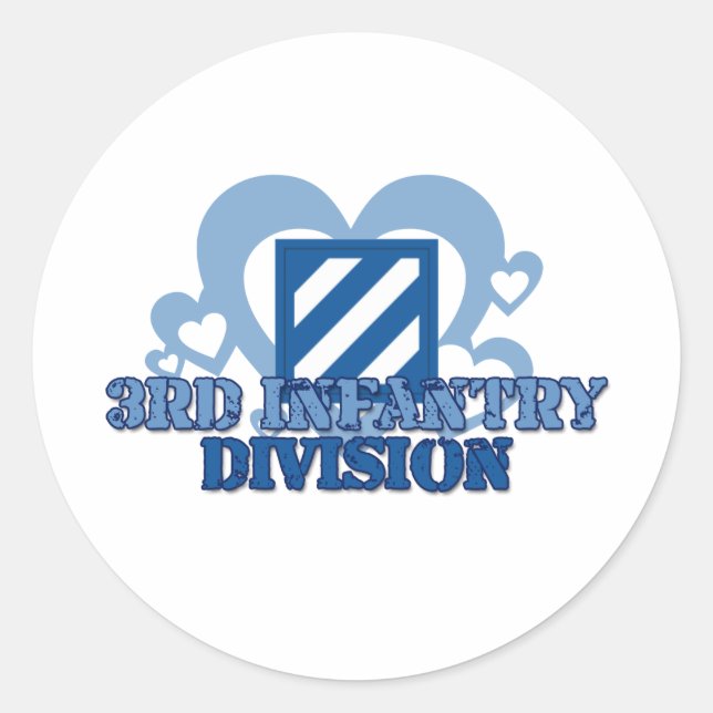 3rd Infantry Division Classic Round Sticker (Front)