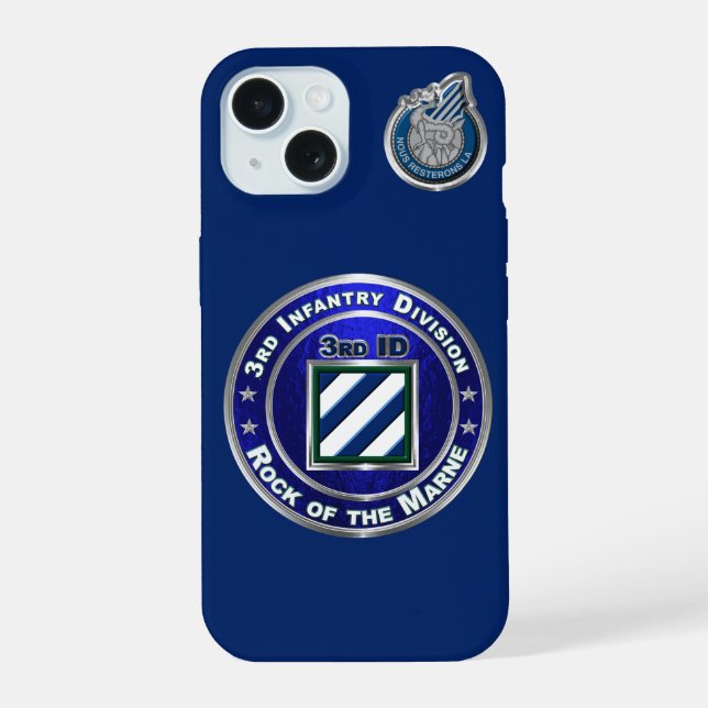 3rd Infantry Division  iPhone 15 Case (Back)