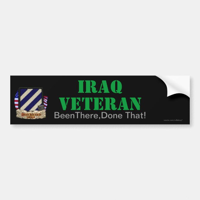3rd infantry division iraq vets bumper sticker (Front)