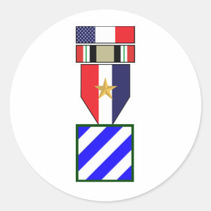 3rd Infantry Division Iraq War Campaign Classic Round Sticker