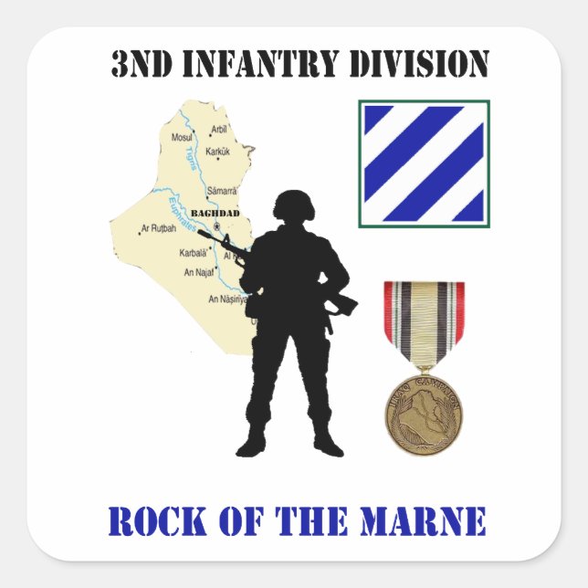 3rd Infantry Division Iraq War Vet Stickers (Front)
