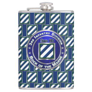3rd Infantry Division Retired Hip Flask