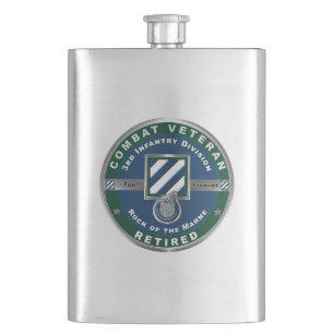 3rd Infantry Division Retired Hip Flask