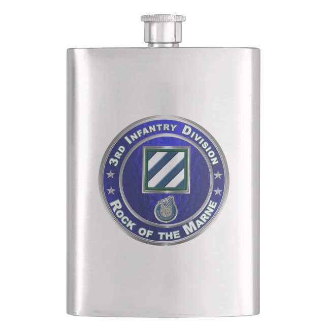 3rd Infantry Division Rock of the Marne! Hip Flask (Front)