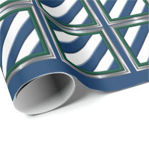 3rd Infantry Division Silver Framed Patch Wrapping Wrapping Paper