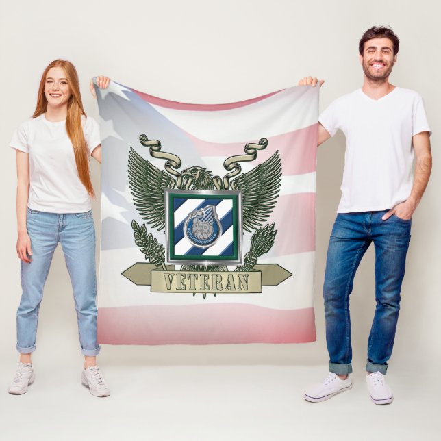 3rd Infantry Division Veteran Fleece Blanket (In Situ)