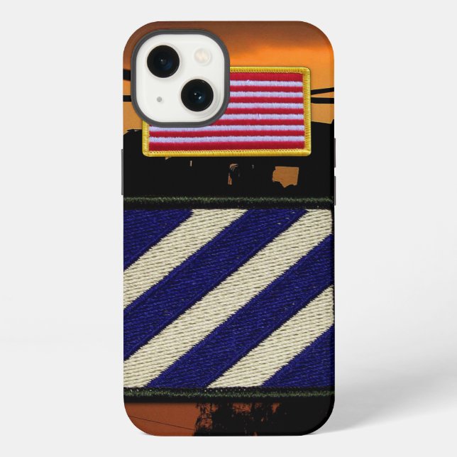 3rd infantry division veterans vets patch iPhone case (Back)
