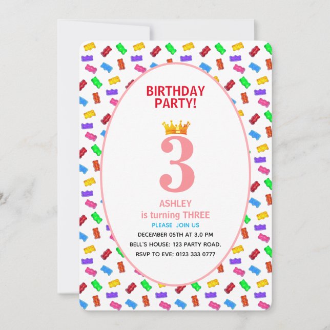 3rd Kid Birthday Invitation (Front)