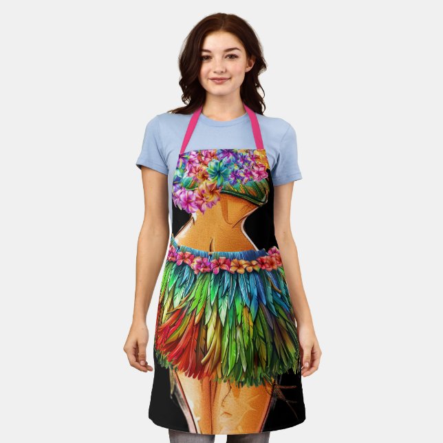 3rd Luau or Kitchen Laughter Apron (Worn)