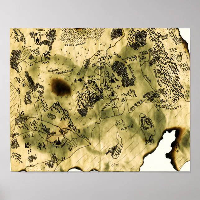 3rd Map of the Forgotten Realm Poster | Zazzle