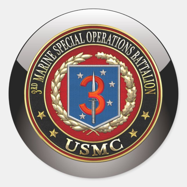 3rd MSOB [3D] Classic Round Sticker (Front)