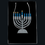 3rd Night of Hanukkah Glitter Medium Gift Bag<br><div class="desc">Hanukkah 2022 will begin in the evening of Sunday 18 December and ends in the evening of Monday 26 December</div>
