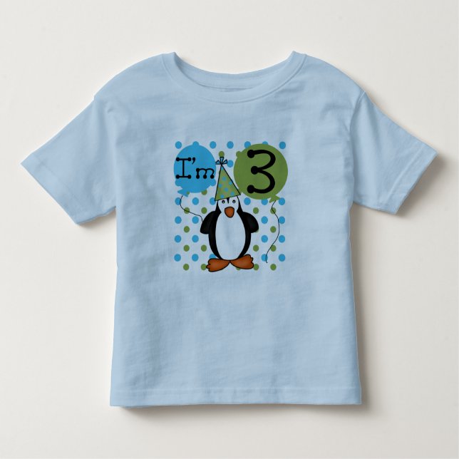 3rd Penguin Birthday Tshirts and Gifts (Front)
