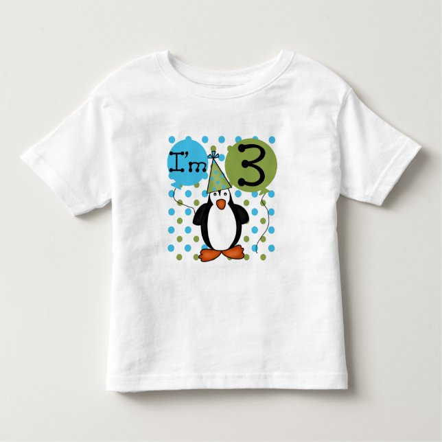 3rd Penguin Birthday Tshirts and Gifts (Front)