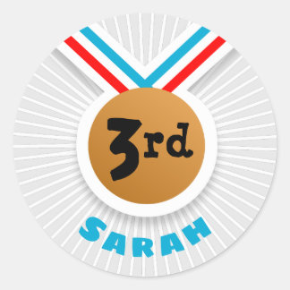 3rd Place Classic Round Sticker