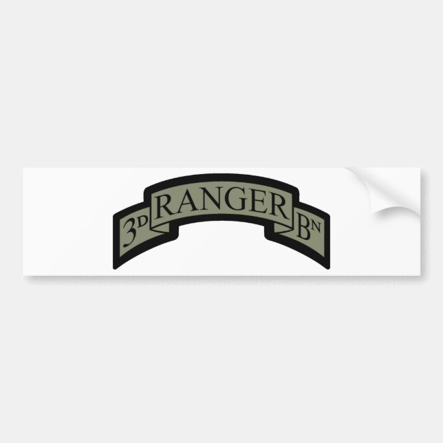 3rd Ranger Bn Scroll, ACU Bumper Sticker (Front)