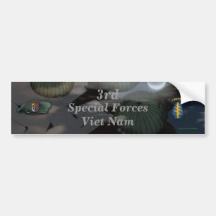 3rd special forces flash vet vfw Bumper Sticker