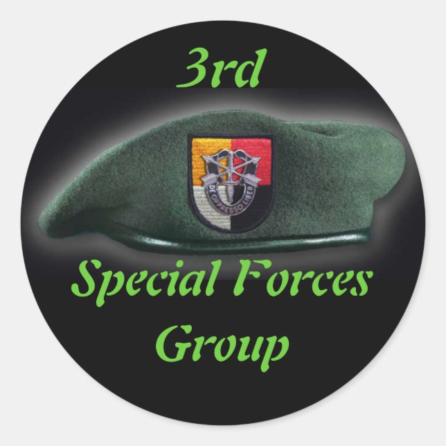 3rd Special forces Green Berets veterans Classic Round Sticker (Front)