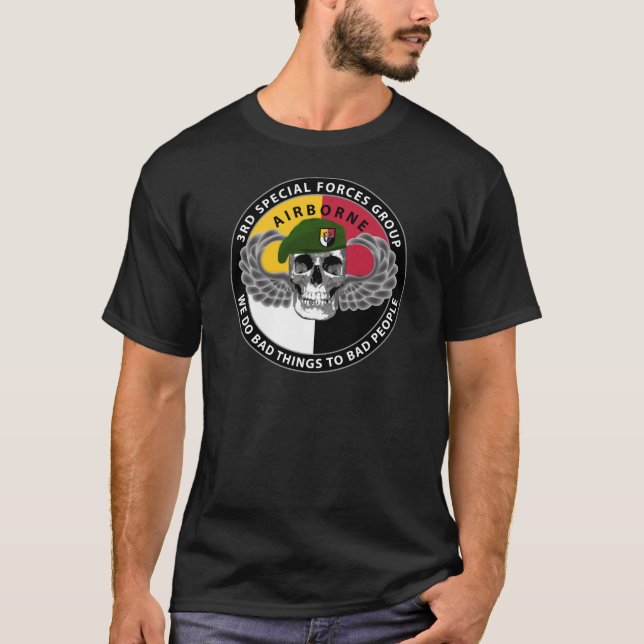 3rd Special Forces Group Skull T-Shirt (Front)