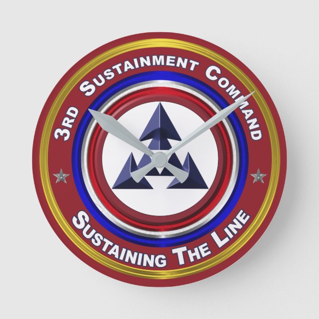 3rd Sustainment Command Keepsake Round Clock (Front)