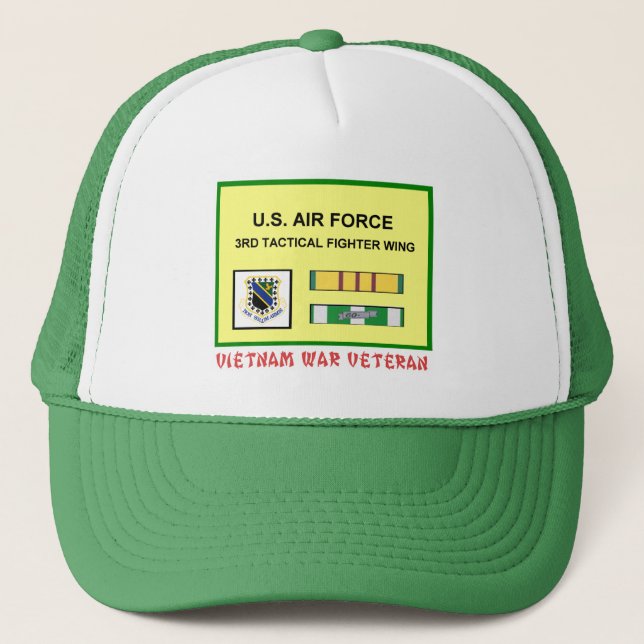 3RD TACTICAL FIGHTER WING VIETNAM WAR VET TRUCKER HAT (Front)