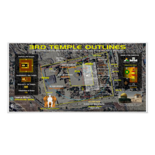 3rd Temple Outline on the Temple Mount Poster