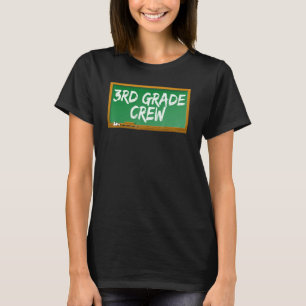 3rd Third Grade Crew Chalk Board Chalkboard T-Shirt
