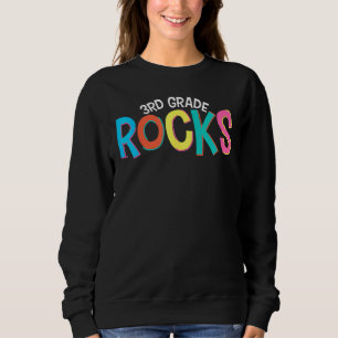 3rd Third Grade Rocks Back To School Teacher Stude Sweatshirt