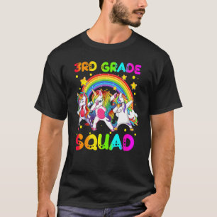 3rd Third Grade Squad Dabbing Unicorn Back To Scho T-Shirt
