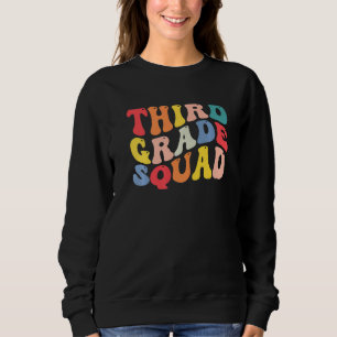 3rd Third Grade Squad Teacher Back To School Retro Sweatshirt