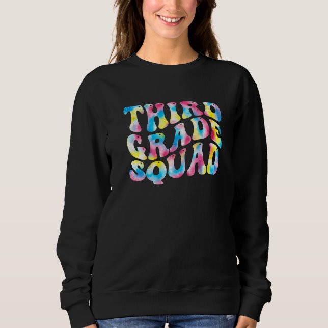 3rd Third Grade Squad Teacher Back To School Retro Sweatshirt (Front)