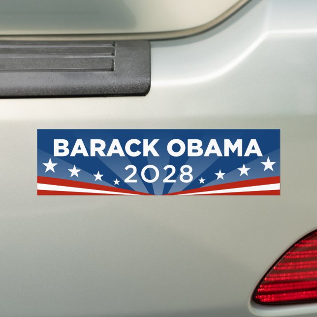 3rd Third Term Obama 2028 Bumper Sticker (On Car)