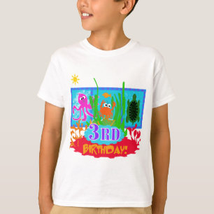 3rd Undersea Adventure Birthday Tshirts