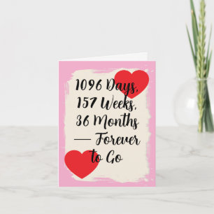 3rd wedding anniversary card Leather one