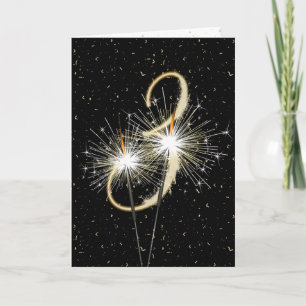 3rd wedding anniversary sparklers card