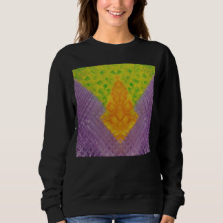 3Realms Unique Orange Purple Yellow Abstract Art Sweatshirt