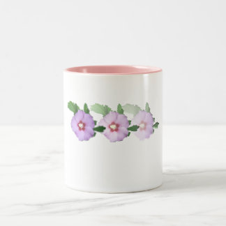 3rose_of_sharon Two-Tone coffee mug