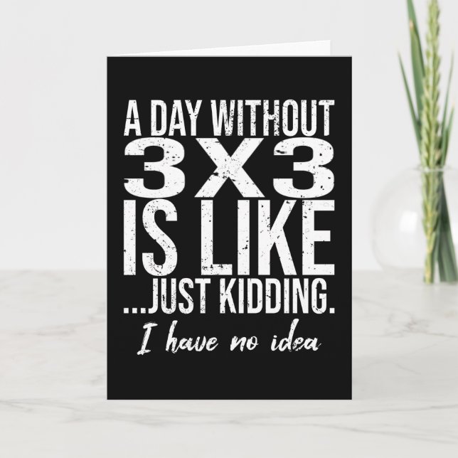 3x3 funny sports gift idea card (Front)