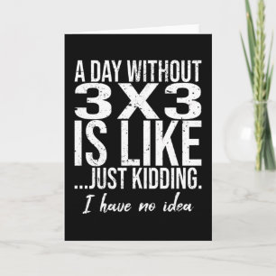3x3 funny sports gift idea card