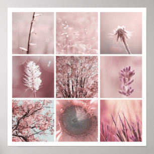 3x3 pink photos Print