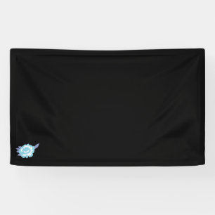 3x5 Banner   Bold Black Floral Accent