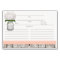 3x5 Peach Hydrangea Mason Jar Recipe Cards