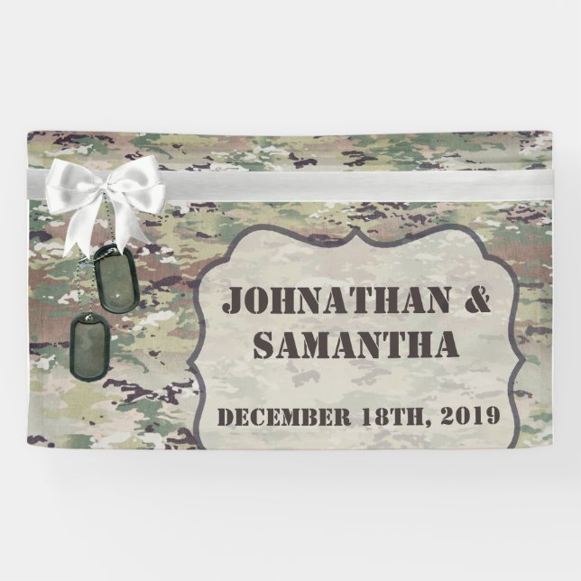 3'x5' Personalised Banner Army OCP Camo Uniform (Horizontal)