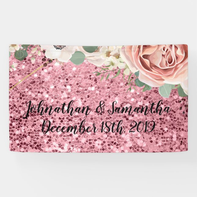 3'x5' Personalised Banner Geometric Garden Rose (Horizontal)