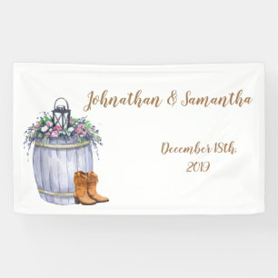 3'x5' Personalised Banner Summer Country Wedding R